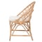 Bali & Pari Abriella Modern Bohemian Natural Brown Rattan Peacock Accent Chair 238-13408-ZORO - alternate 6